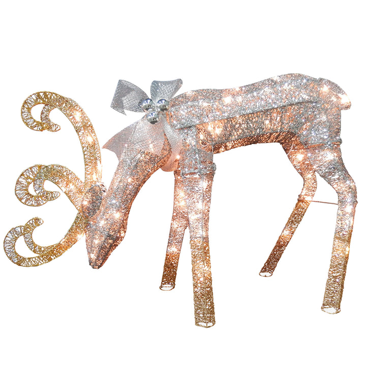 28in. Reindeer Decoration with LED Lights