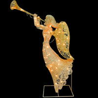 48 in. Silver Angel Decor with White LED Lights - National Tree Company