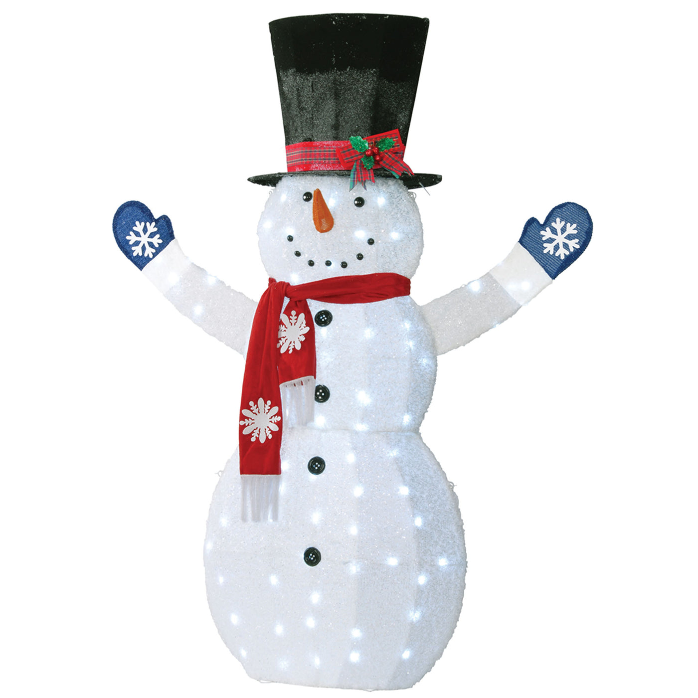72 in. Snowman Decoration with White LED Lights - National Tree Company