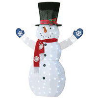 72 in. Snowman Decoration with White LED Lights - National Tree Company