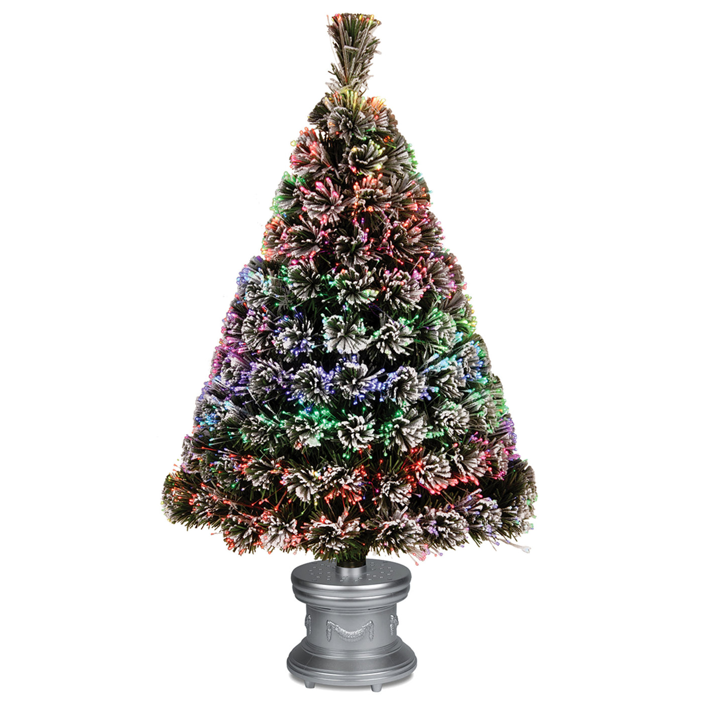 36 in. Fiber Optic Evergreen Flocked Tree - National Tree Company