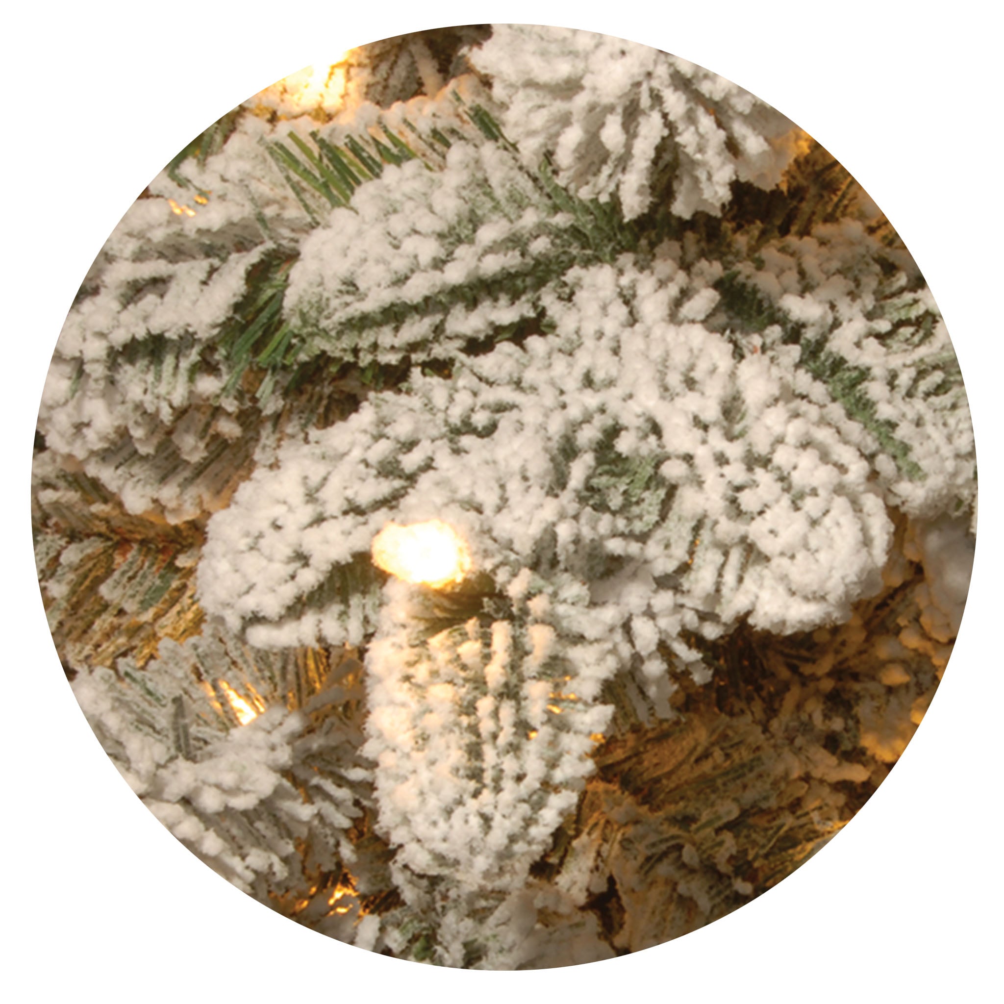 7.5 ft. Pre-Lit Snowy Everest Fir Medium Tree with Clear Lights