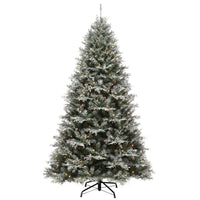 7.5 ft. Pre-Lit Snowy Stonington Fir Tree with Dual Color LED Lights - National Tree Company