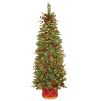 6 ft. Pre-Lit Colonial Collection Slim Tree with Clear Lights - National Tree Company
