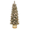 6 ft. Pre-Lit Frosted Colonial Slim Half Tree with Clear Lights, Plug-In - National Tree Company