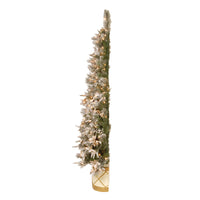 6 ft. Pre-Lit Frosted Colonial Slim Half Tree with Clear Lights - National Tree Company