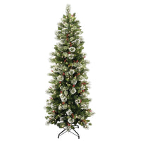 7.5 ft. Pre-Lit Wintry Pine Slim Tree with Clear Lights - National Tree Company