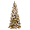 7.5 ft. Pre-Lit Snowy Westwood Pine Slim Tree with Clear Lights, Plug-In - National Tree Company