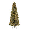 7.5 ft. Pre-Lit Glittery Bristle Slim Tree with LED Lights, Plug-In - National Tree Company