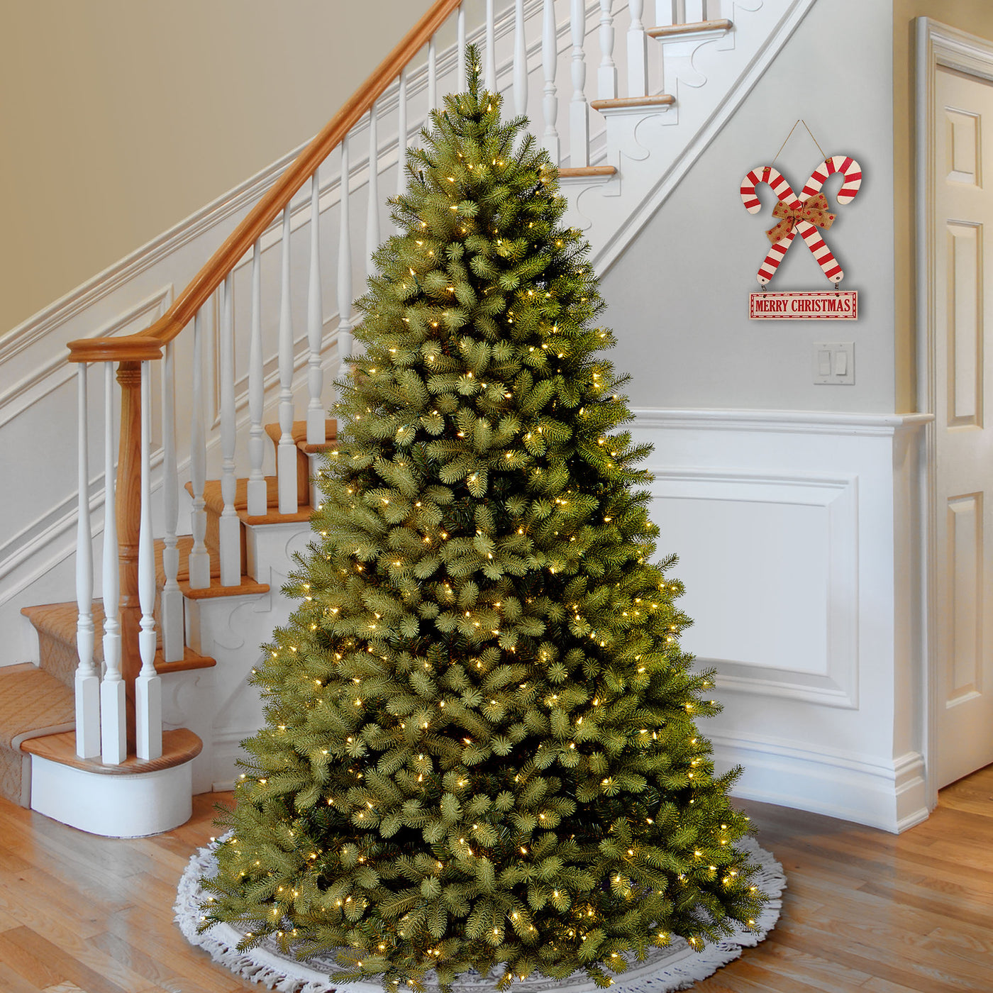 7.5 ft. Pre-Lit Downswept Douglas Fir Tree with 1000 Clear Lights & 2295 Branch Tips - National Tree Company
