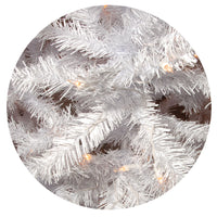 7.5 ft. Pre-Lit North Valley Spruce White Tree with Clear Lights - National Tree Company