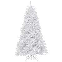 7.5 ft. Pre-Lit North Valley Spruce White Tree with Clear Lights - National Tree Company