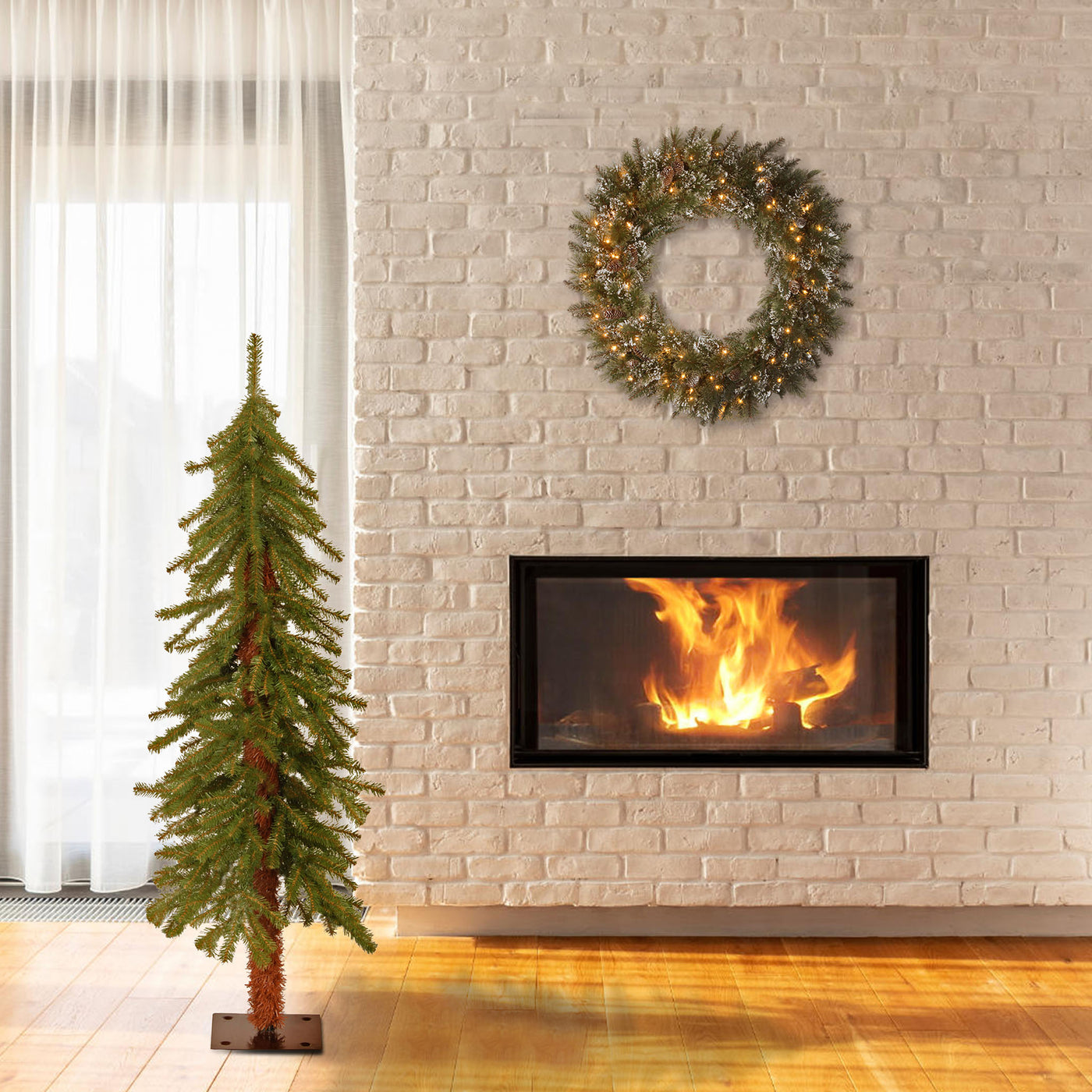 4 ft. Hickory Cedar Tree with Clear Lights - National Tree Company
