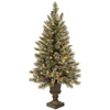 4 ft. Pre-Lit Glittery Bristle Tree with Clear Lights, Plug-In - National Tree Company