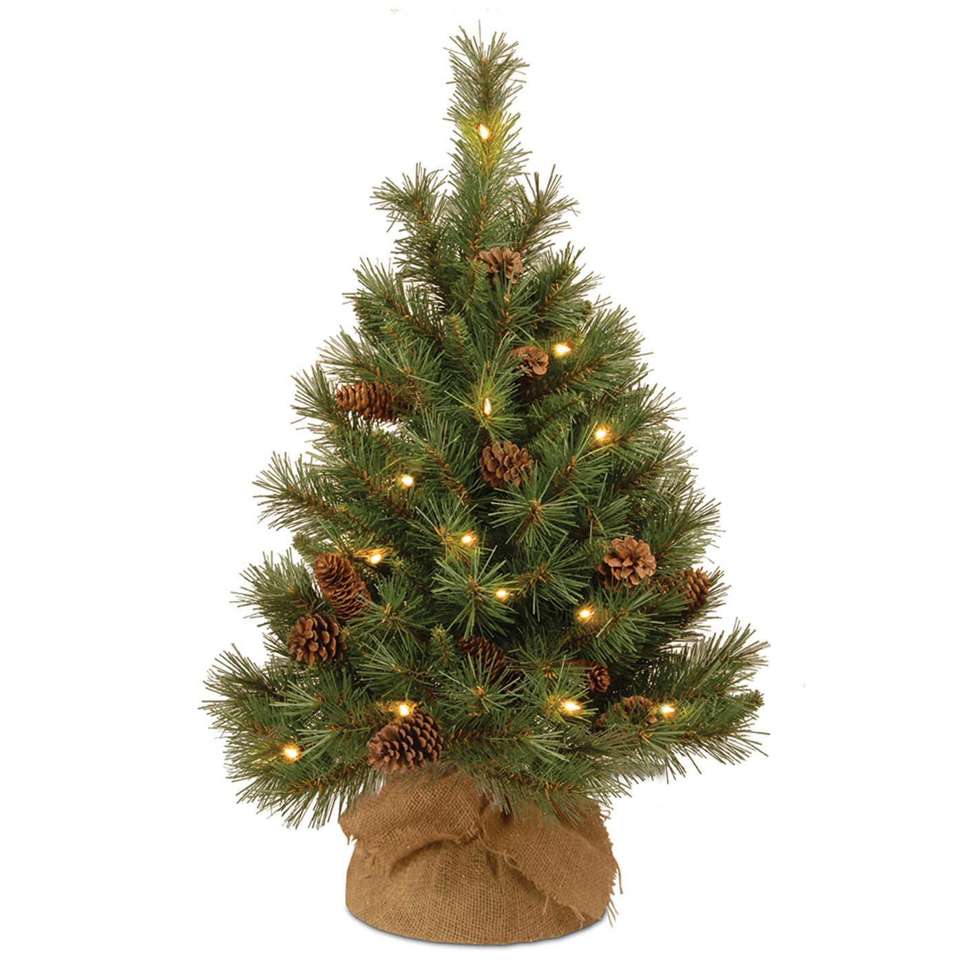 3 ft.Pre-Lit Pine Cone Tree with LED Lights - National Tree Company