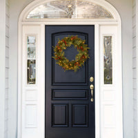24 in. Pre-Lit Classical Collection Wreath with Warm White LED Lights - National Tree Company