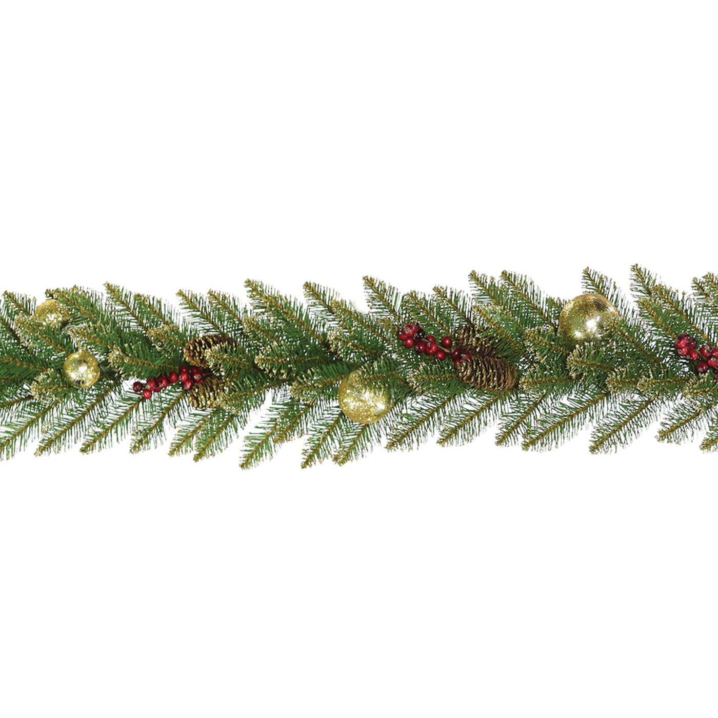 9 ft. Pre-Lit Dunhill Fir Glittery Gold Garland with LED Lights - National Tree Company