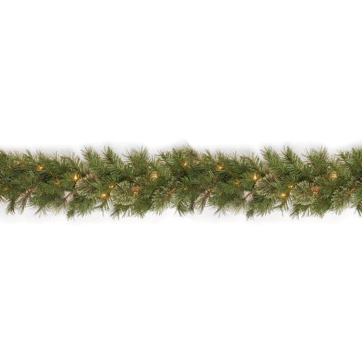 9 ft. Atlanta Spruce Garland with Clear Lights