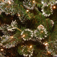 9 ft. Pre-Lit Glittery Pine Garland with Clear Lights - National Tree Company
