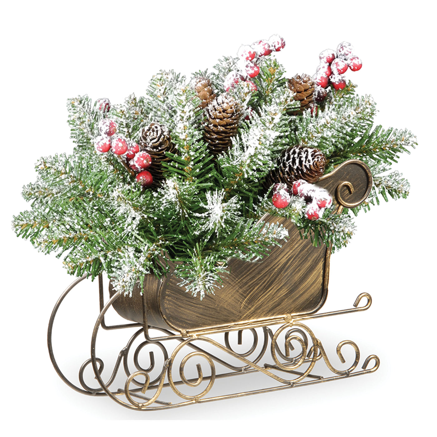 10 in. Dunhill Fir Sleigh Centerpiece - National Tree Company