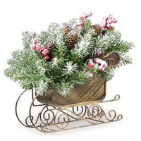 10 in. Dunhill Fir Sleigh Centerpiece - National Tree Company