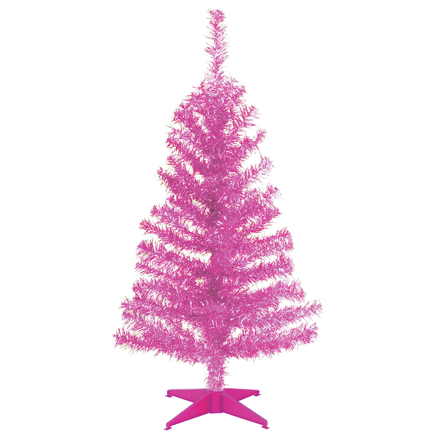 3 ft. Tinsel Collection Magenta Pink Tree - National Tree Company