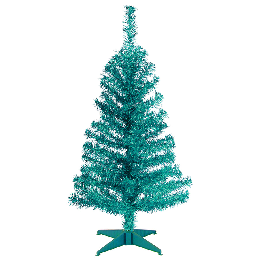 3 ft. Turquoise Tinsel Tree - National Tree Company