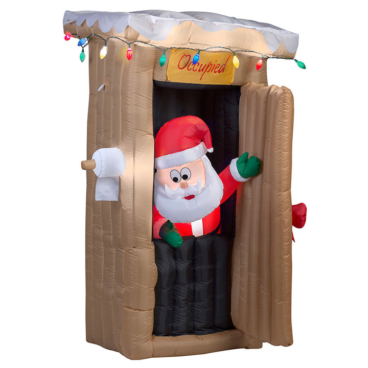 Santa in Outhouse