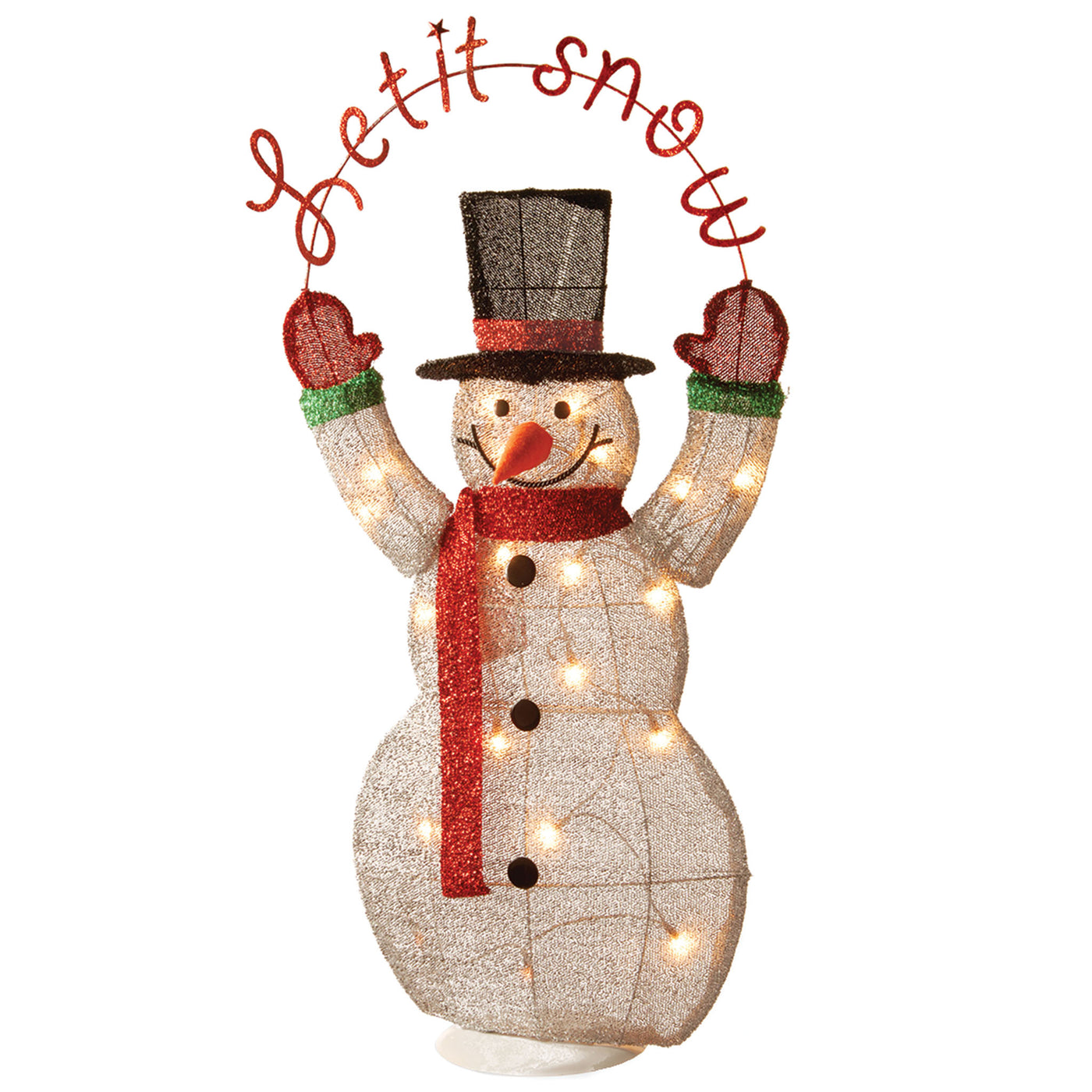 36 in. Pre-Lit Tinsel Snowman - National Tree Company