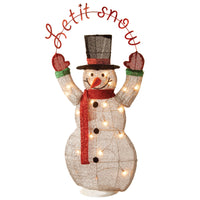 36 in. Pre-Lit Tinsel Snowman - National Tree Company