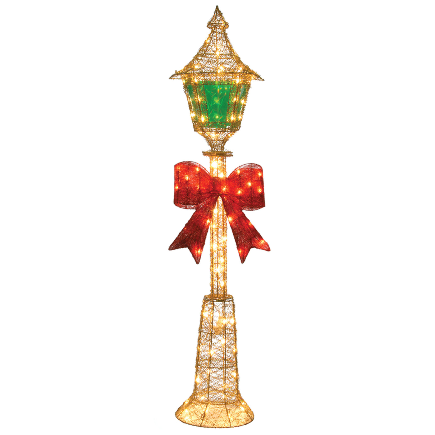 60 in. Pre-Lit Gold Wire Lamp Post - National Tree Company