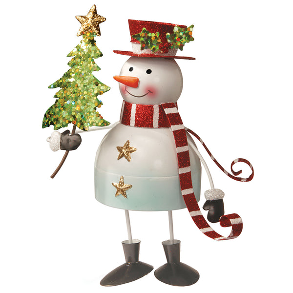 10 in. Metal Bobble Snowman · National Tree Company